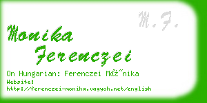 monika ferenczei business card